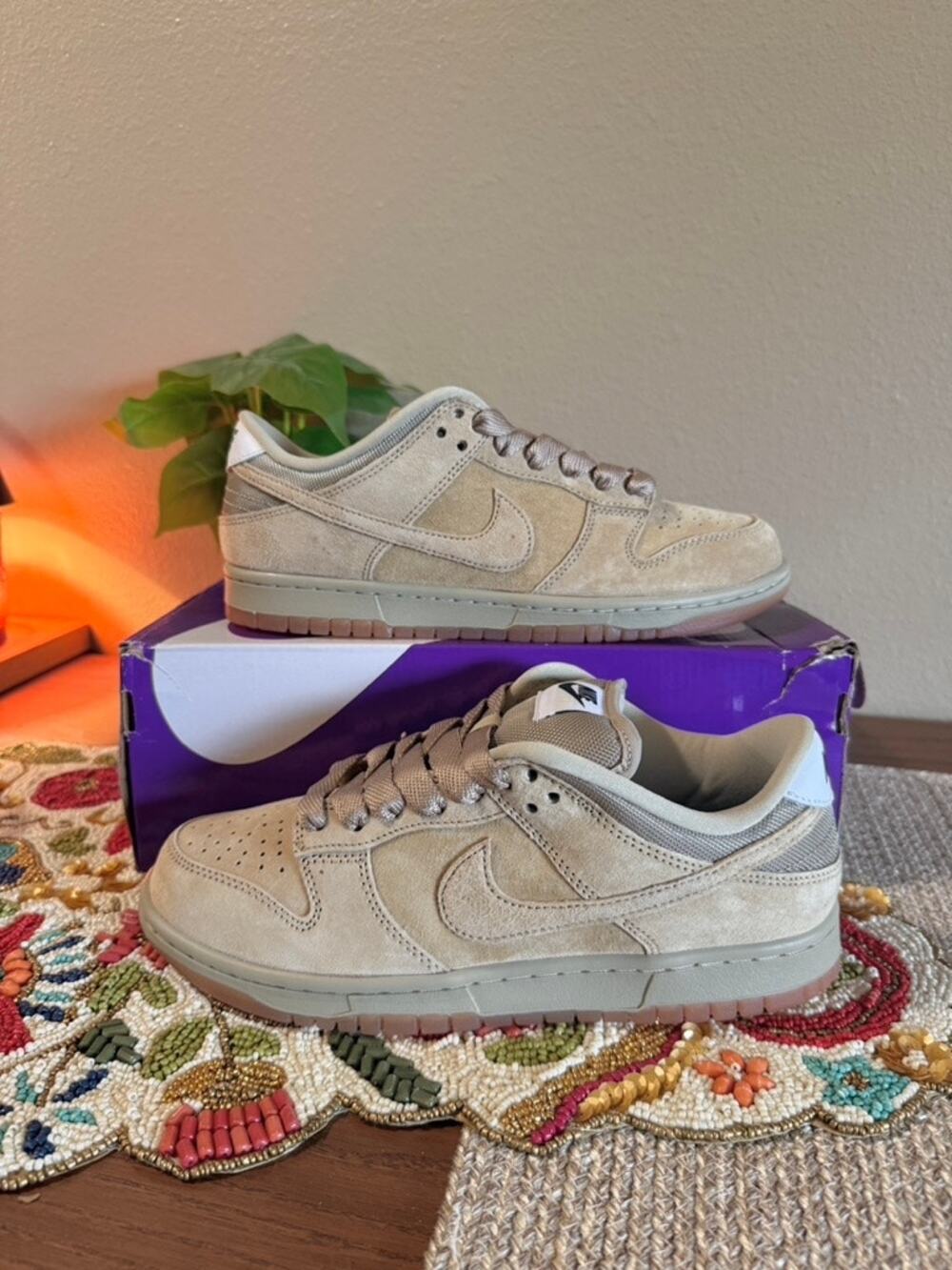 Nike SB Dunk Low Pro B Parachute Beige Pale Ivory Sail Orange Label HJ0367 200